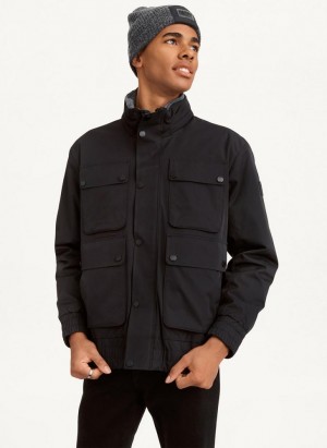 DKNY 4 Pocket Bomber Men's Jackets Black | Ireland_D1403