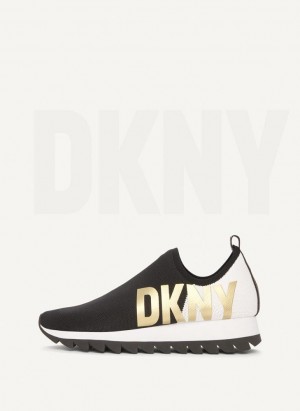 DKNY Azer Slip On Women's Sneakers Black / White | Ireland_D1986