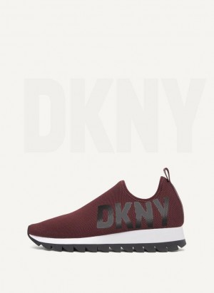 DKNY Azer Slip On Women's Sneakers Burgundy | Ireland_D1252