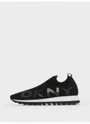 DKNY Azer - Slip On Runner Women's Sneakers Black | Ireland_D1723