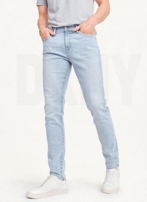 DKNY Bleached Skinny Men's Jeans Blue | Ireland_D0947