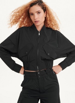 DKNY Bomber Women's Jackets Black | Ireland_D1462