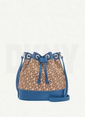 DKNY Bucket Women's Crossbody Bags Blue | Ireland_D1972