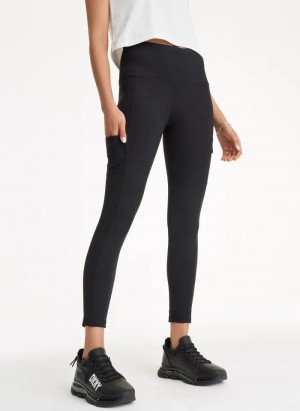 DKNY Cargo with Pockets Women's Leggings Black | Ireland_D0687