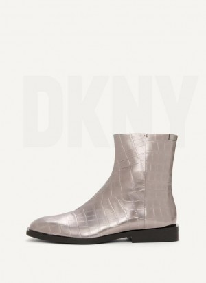 DKNY Chelsea Women's Boots Silver | Ireland_D0315