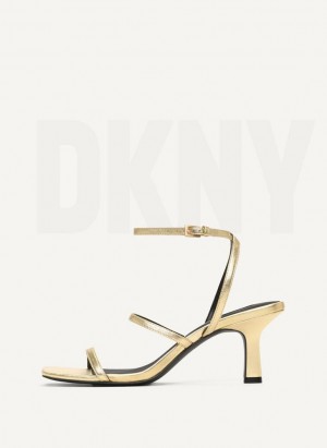 DKNY Christy Women's Heels Gold | Ireland_D0290