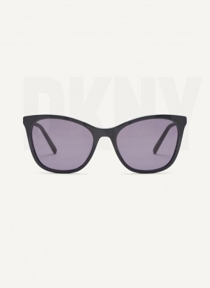 DKNY City Native Cat Eye Women's Sunglasses Black | Ireland_D1135