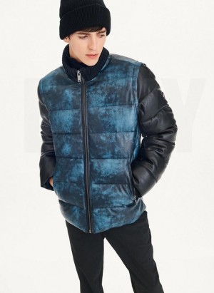 DKNY Contrast Bomber Men's Jackets Multicolor | Ireland_D0565