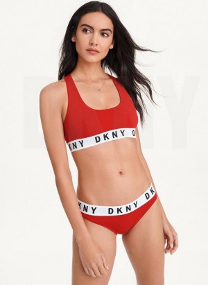 DKNY Cozy Boyfriend Racerback Women's Bras Red | Ireland_D1233