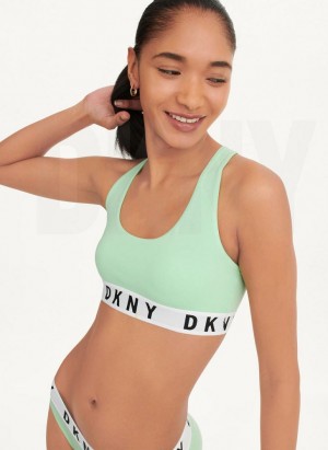 DKNY Cozy Boyfriend Racerback Women's Bras Green | Ireland_D0658