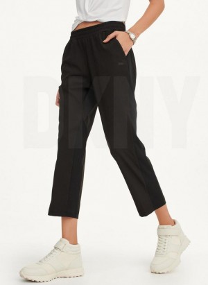 DKNY Cropped Cigarette Women's Pants Black | Ireland_D0773