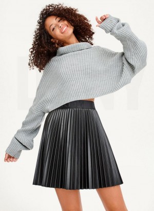 DKNY Cropped Turtleneck Women's Sweaters Grey | Ireland_D0780