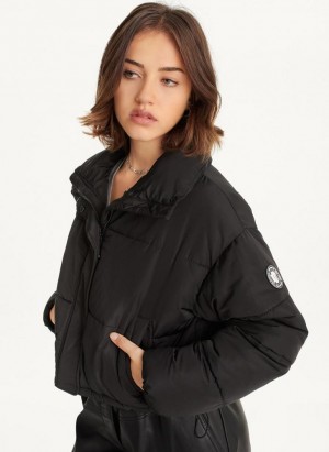 DKNY Cropped Women's Puffer Jacket Black | Ireland_D0539