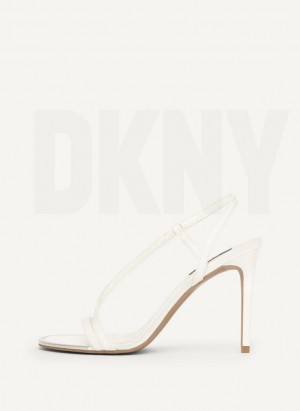 DKNY Danielle Strappy Women's Heels White | Ireland_D1907