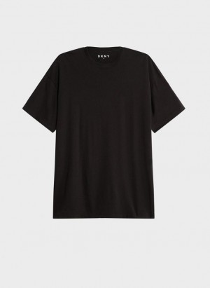 DKNY Essential Women's T Shirts Black | Ireland_D1034