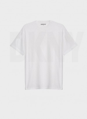 DKNY Essential Women's T Shirts White | Ireland_D1082