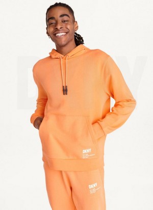 DKNY French Terry Men's Hoodies Orange | Ireland_D1007