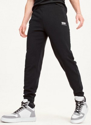 DKNY French Terry Men's Pants Black | Ireland_D1571