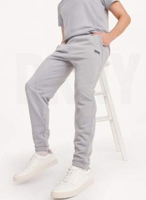 DKNY French Terry Men's Pants Grey | Ireland_D1059