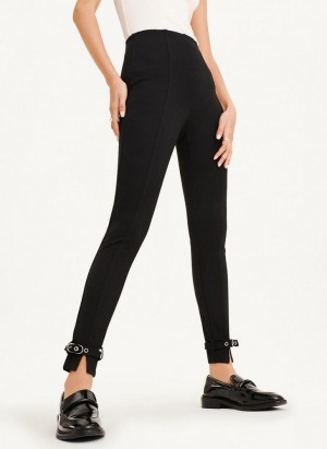 DKNY Front Seam With Buckled Ankle Women's Pants Black | Ireland_D1575