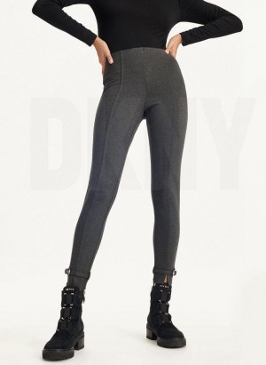 DKNY Front Seam With Buckled Ankle Women's Pants Grey | Ireland_D1291