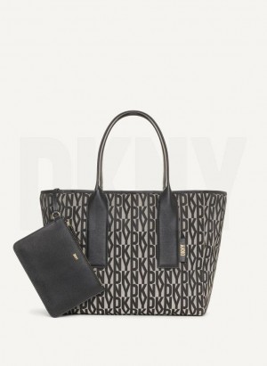 DKNY Grayson Large Women's Tote Bags Black | Ireland_D0990