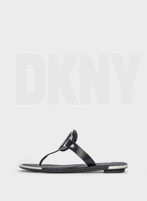 DKNY Hartford Women's Flip Flops Black | Ireland_D0175