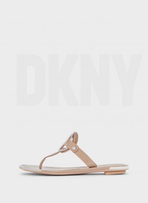 DKNY Hartford Women's Flip Flops Brown | Ireland_D1770