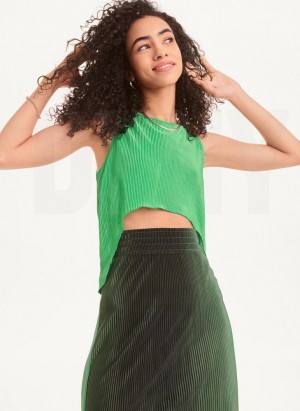 DKNY High Low Shell Women's Tank Top Green | Ireland_D1913