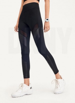 DKNY High Waisted Moto Tight Women's Leggings Black | Ireland_D0564