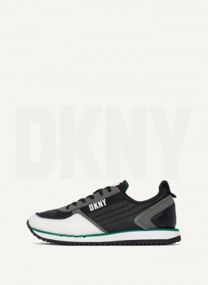 DKNY Jersey  Men's Sneakers Black | Ireland_D0642