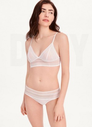 DKNY Lace Women's Bras White | Ireland_D1292