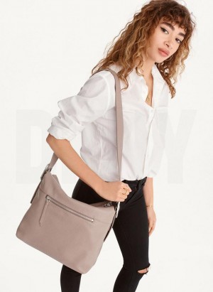 DKNY Large Buckle Women's Crossbody Bags Brown | Ireland_D1138