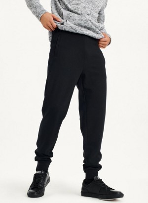 DKNY Logo Waistband Men's Joggers Black | Ireland_D1874