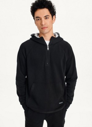 DKNY Lounge Half Zip Men's Hoodies Black | Ireland_D1452