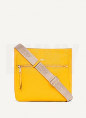 DKNY Maxine Messenger Women's Crossbody Bags Yellow | Ireland_D1701