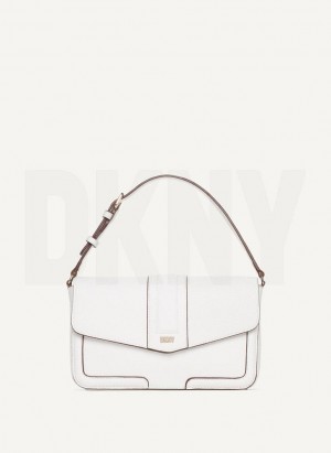 DKNY Maxxe Flap Women's Shoulder Bags White | Ireland_D1820