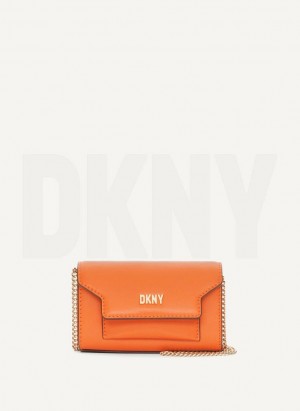 DKNY Millie Micro Flap Women's Crossbody Bags Orange | Ireland_D0447