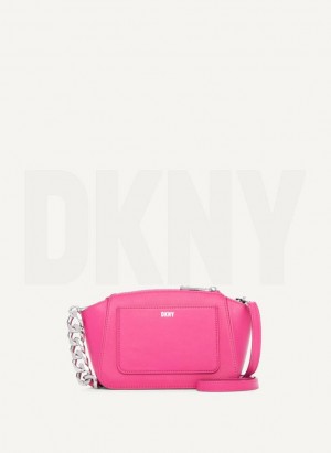 DKNY Mini Dome Women's Crossbody Bags Rose Purple | Ireland_D1798