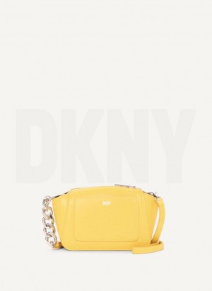 DKNY Mini Dome Women's Crossbody Bags Yellow | Ireland_D0347