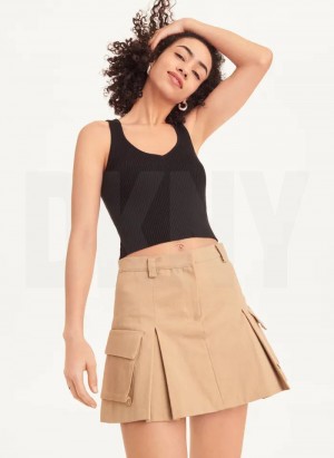 DKNY Mini Women's Skirts Khaki | Ireland_D0354