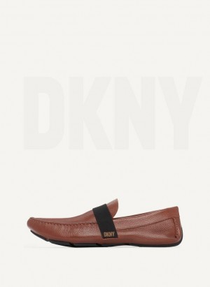 DKNY Modern Strap Driver Men's Sneakers Brown | Ireland_D0815