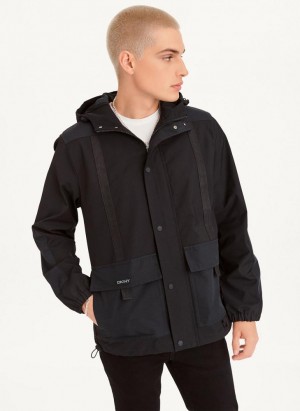 DKNY Multi Pocket Men's Jackets Black | Ireland_D0393