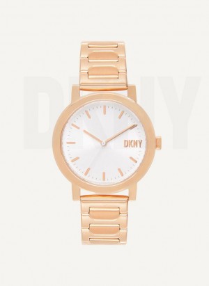 DKNY New Platform Women's Watches Rose Gold | Ireland_D1863