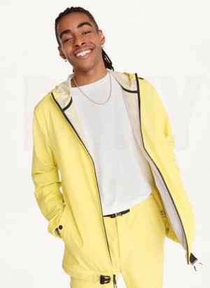 DKNY Nylon Windbreaker Men's Jackets Yellow | Ireland_D0576