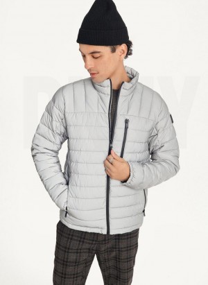 DKNY Packable Men's Puffer Jacket Grey | Ireland_D0563