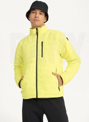 DKNY Packable Men's Puffer Jacket Yellow | Ireland_D0926