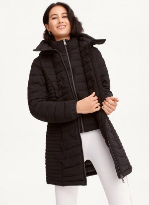 DKNY Packable Vestie Walker Women's Coats Black | Ireland_D0267