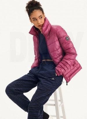 DKNY Packable With Bag Women's Puffer Jacket Purple | Ireland_D0442