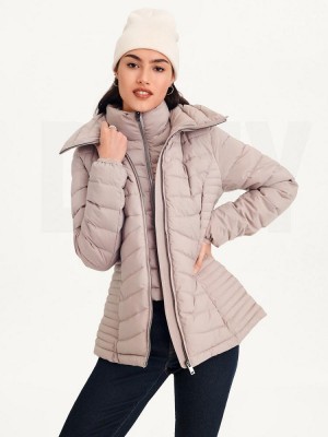 DKNY Packable Women's Coats Beige | Ireland_D1834